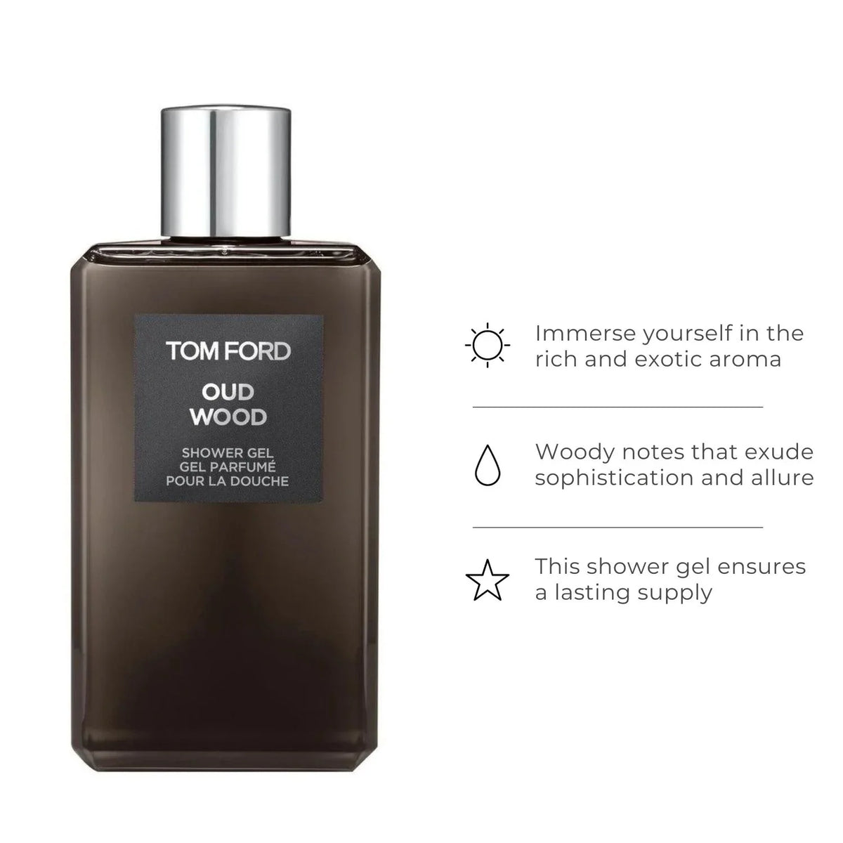 8.5 Ford Gel Shower Men, For oz Wood Tom Parfume Oud