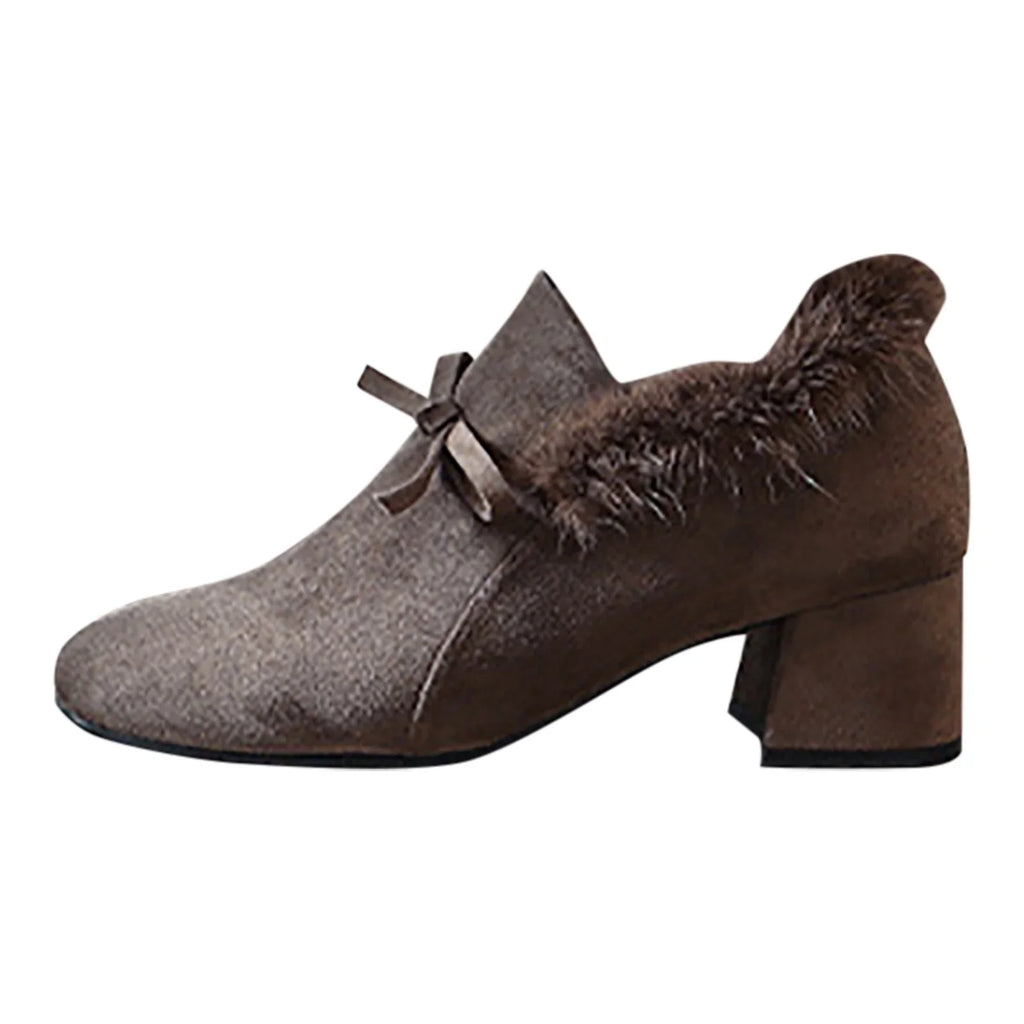 PMUYBHF Winter Warm Boots Platform Walking Shoes Women Snow Thick Durable Shoes 2023 Shoes Ankle for Dress Flat Plush Ladies