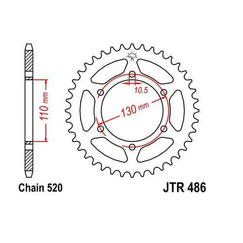 SUZUKI GSX-R1000 2009-2016 Rear Steel JT 45T Sprocket for Street