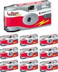 10-Pack 601020 400 Agfa Camera Flash Disposable 27 Film Camera LeBox 35mm