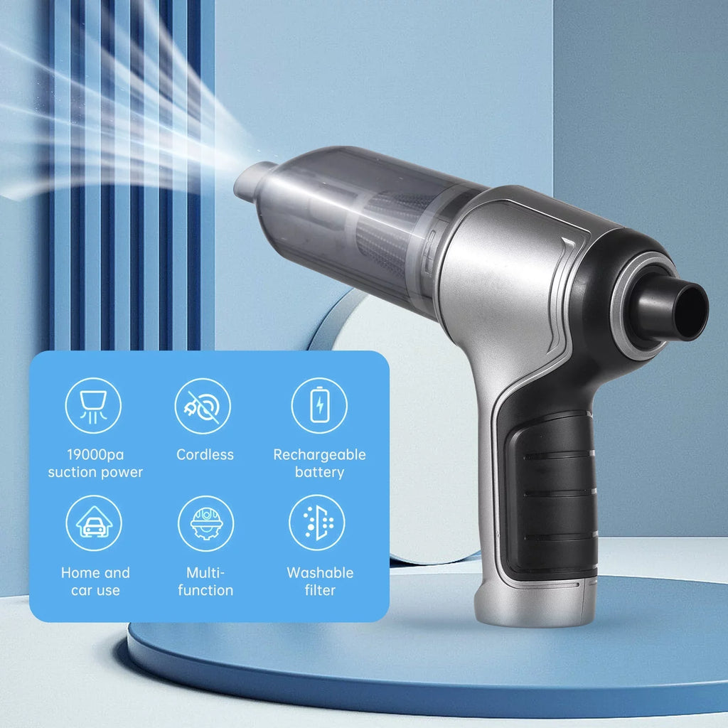 19000Pa for Handheld Cordless Office Car Cleaning With & Dust Home Handheld Air Suction Strong USB Duster Portable Hair Hand Tomfoto Pump Cleaner Pet Gravel