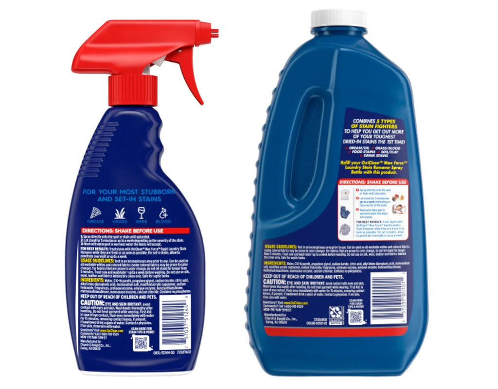 Spray, Bottle Force Remover Fl OxiClean Total oz 12 Oz Laundry Oz Kit 60 Max Stain fl Refill + Fl 48