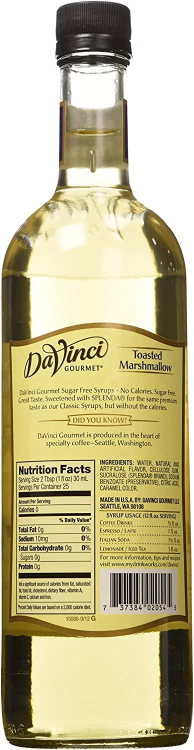 FREE Marshmallow Da Toasted Vinci Syrup SUGAR 750mL