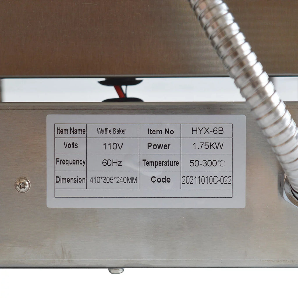 Grid 6Pcs Electric Grid Nonstick Machine Baking Commercial Waffle INTSUPERMAI Keli Scones Oven Six Machine