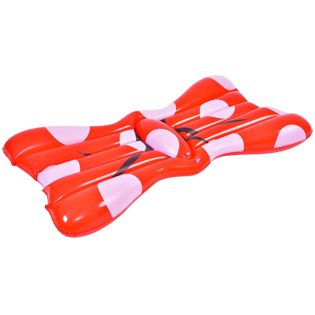 Float Hair Jumbo Inflatable 37" Pool Bow White and Red