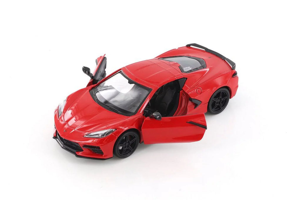 79360/16D - Toy scale Showcasts Model 1/24 Corvette Chevy 2020 C8 Red - Car Stingray, Diecast
