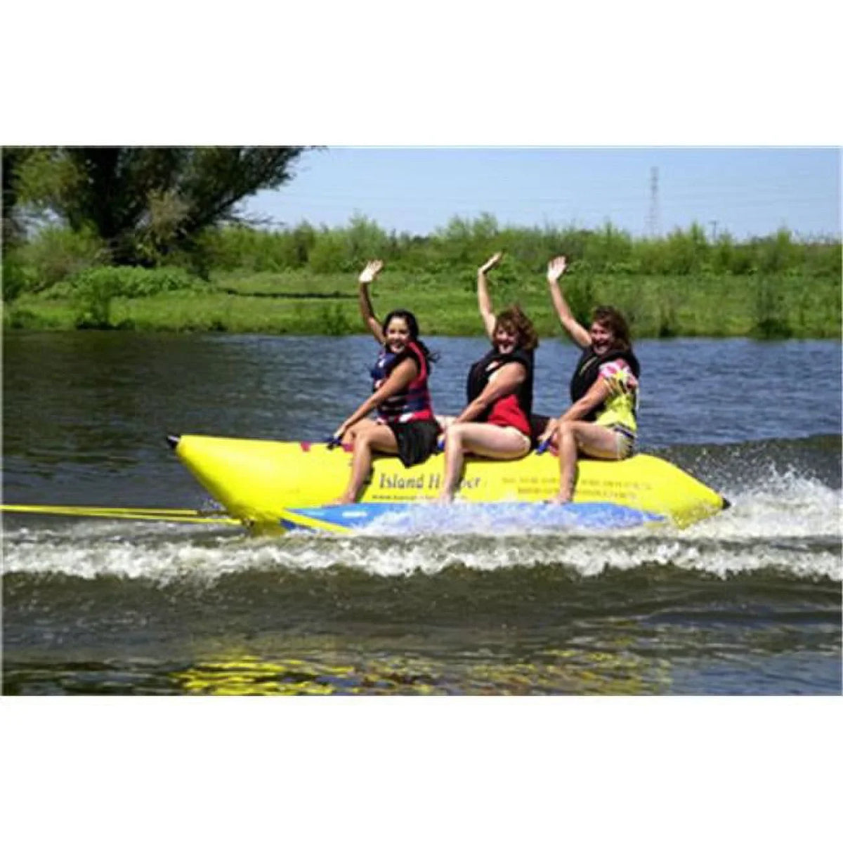Sports Aqua Recreational Passenger feet in-line Island Seats 13 Water 3 Sled Banana 420-3 Hopper