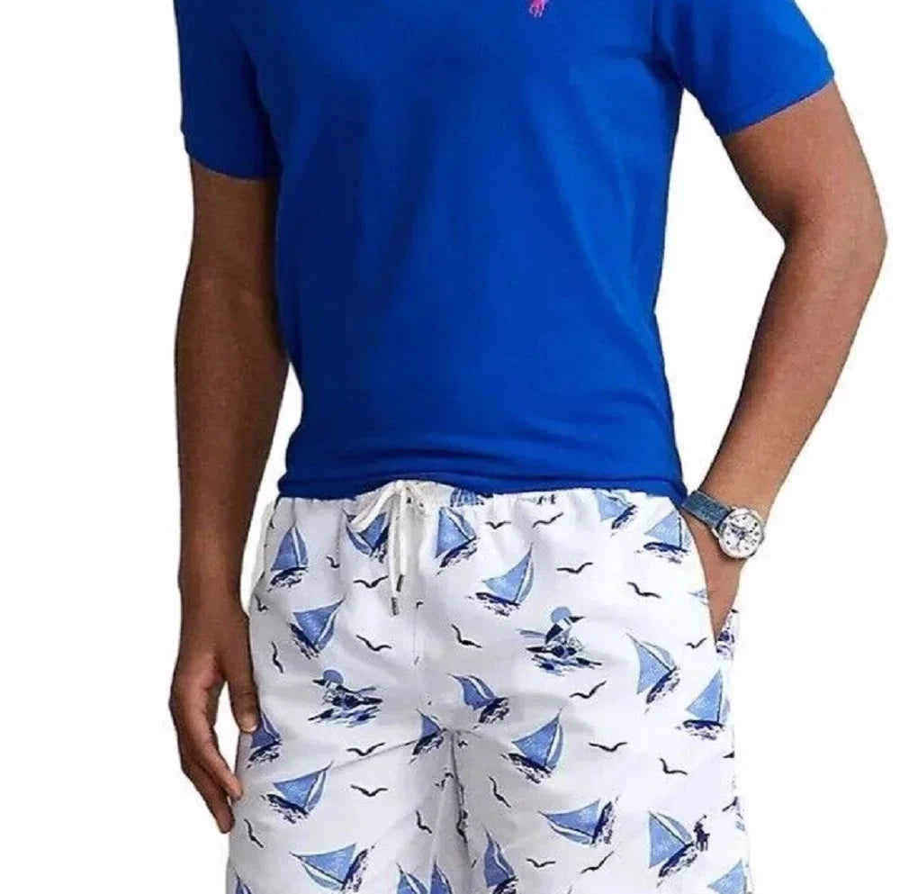 XX-Large Size Classic Ralph Swim Polo Lauren Trunk Traveler Blue Men's