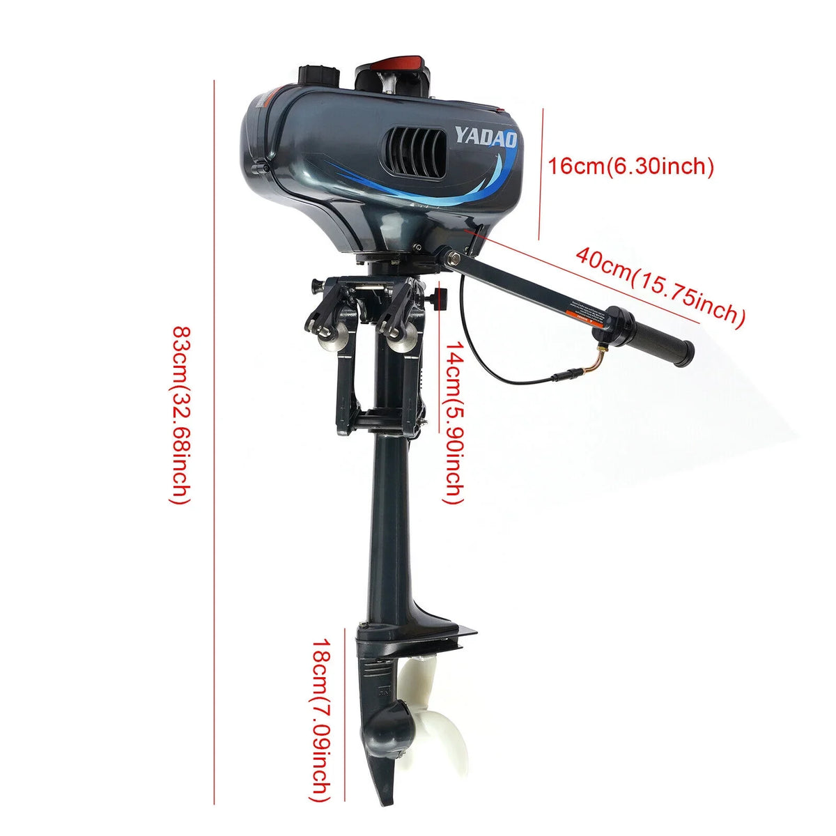 HP Water Engine Boat 3.5 Boat Motor Fishing Engine 2-Stroke with System Cooling Outboard