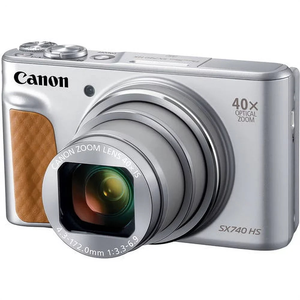 Camera Tripod, with and 64GB Digital HS Canon (Silver) More SD, SX740 PowerShot