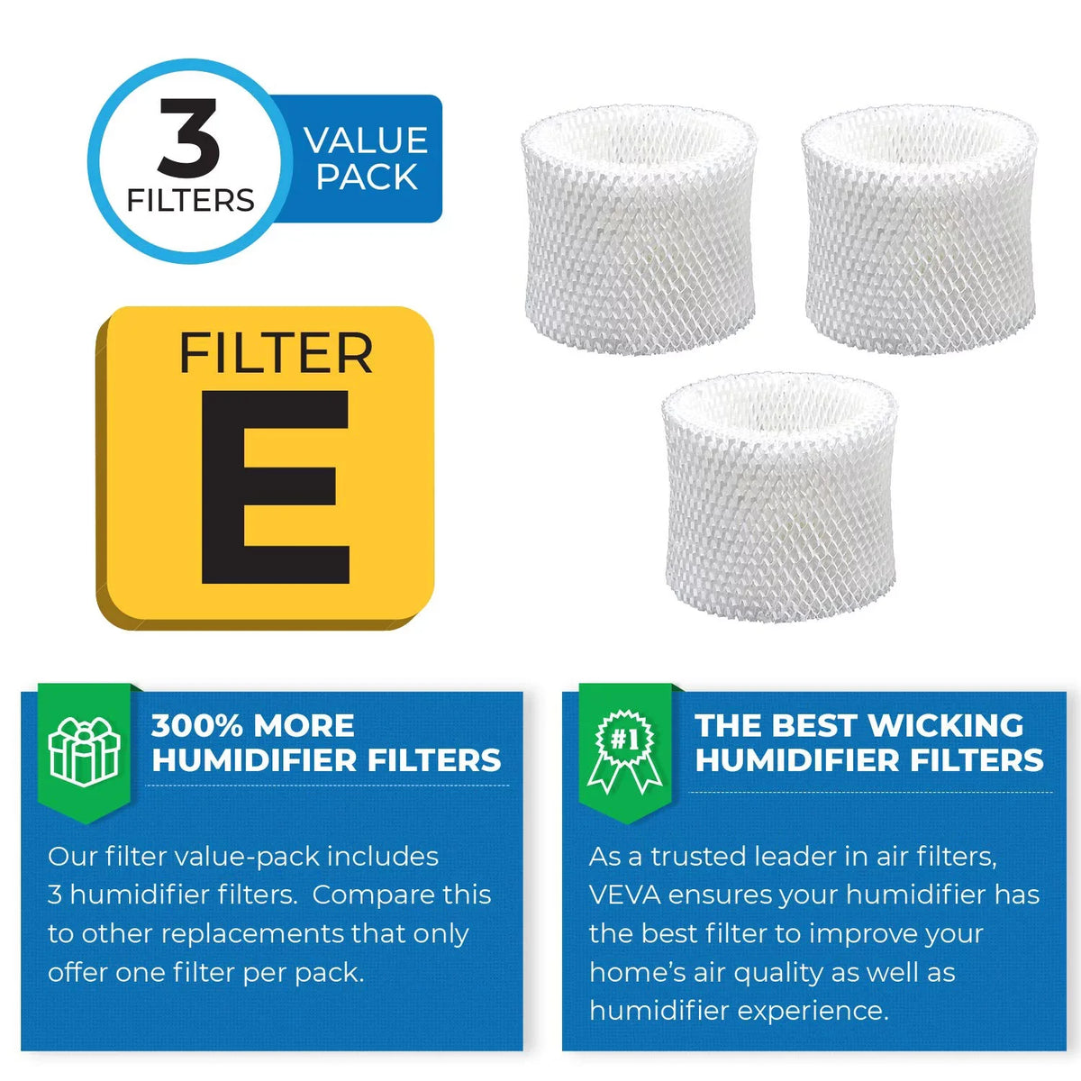 for Pack Filters VEVA Replacement Premium Humidifier 3 HW E Filter