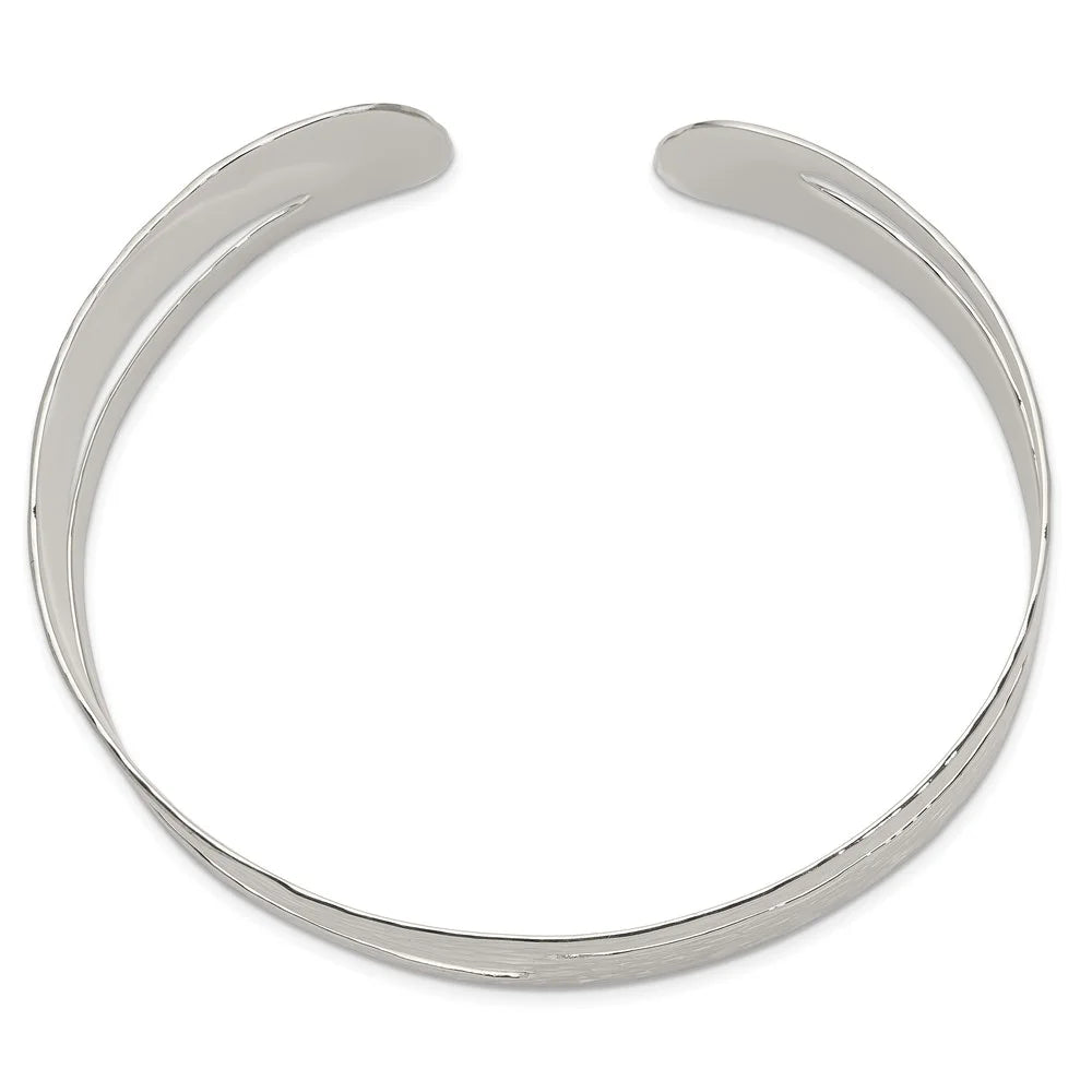 Solid Fancy Jewelry Gifts Hammered Sterling Bracelet Polished Silver for Bangle Women Cuff 925 Stackable