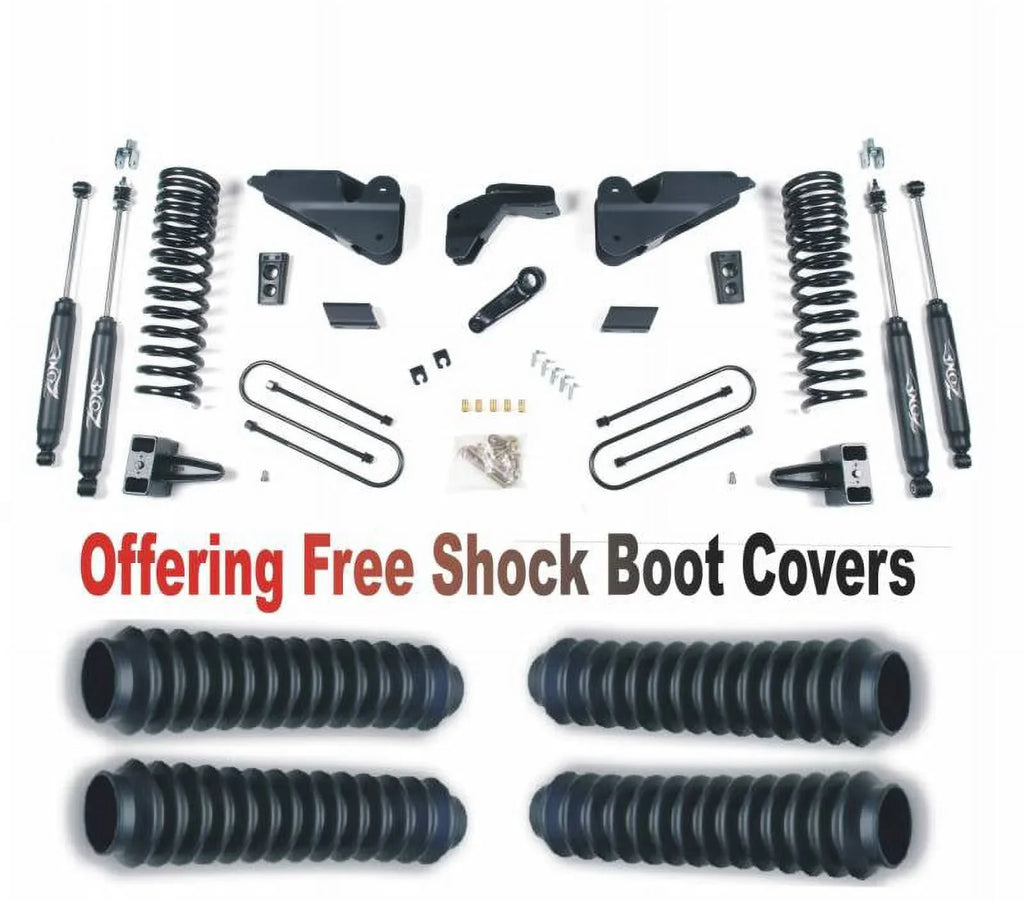 3500 Kit Gas 2013-2018 Protectors Boot Ram D66N/ZONU3100X4 Free With Lift ZoneOffRoad Dodge System Fits 5.5" Suspension 4WD
