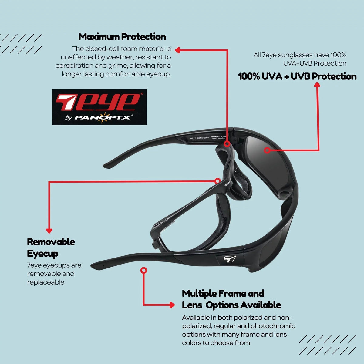 Photochromic Chubasco Eye Glossy Lens, Black Dark 7 Extra DARKshift Sunglasses,