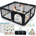 Protecting Top Yard Baby Play with 320D Large with Rod Padding Cotton Baby Zipper for for 6in1 Playpen Washable Toddlers, Playpen Padded Sturdy Safe & Gate with Playpen Babies, Upgraded Mat,