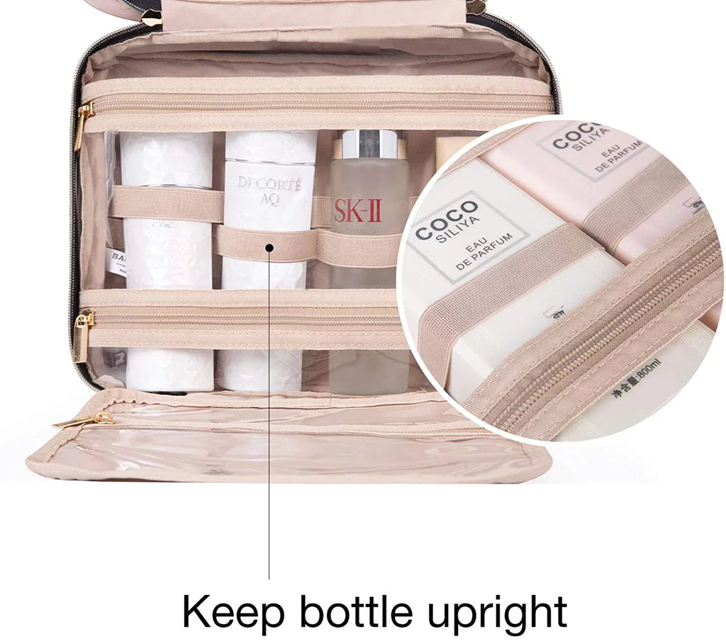 Hook, Travel for Accessories, Bag Shampoo, Cosmetic Makeup Full Organizer with Toiletry Bag Container, Hanging Travel Toiletries Water-resistant Bag Sized