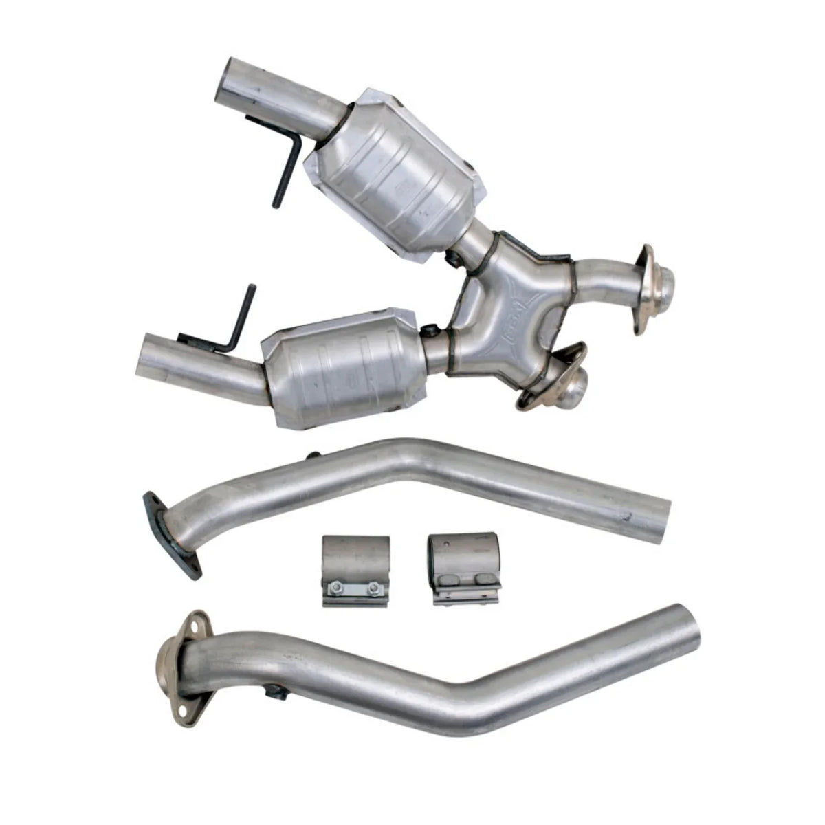 '- MUSTANG With Pipe Fits 2-1/2 GT BBK Mustang High Catalytic 96-98 FORD X Converters select: 1996-1998 4.6 Flow