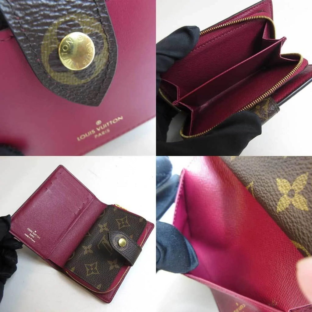 Pre-Owned LOUISVUITTON M69433 Juliet Louis Portefeuille Wallet (Good) Vuitton Bifold Monogram Fuchsia