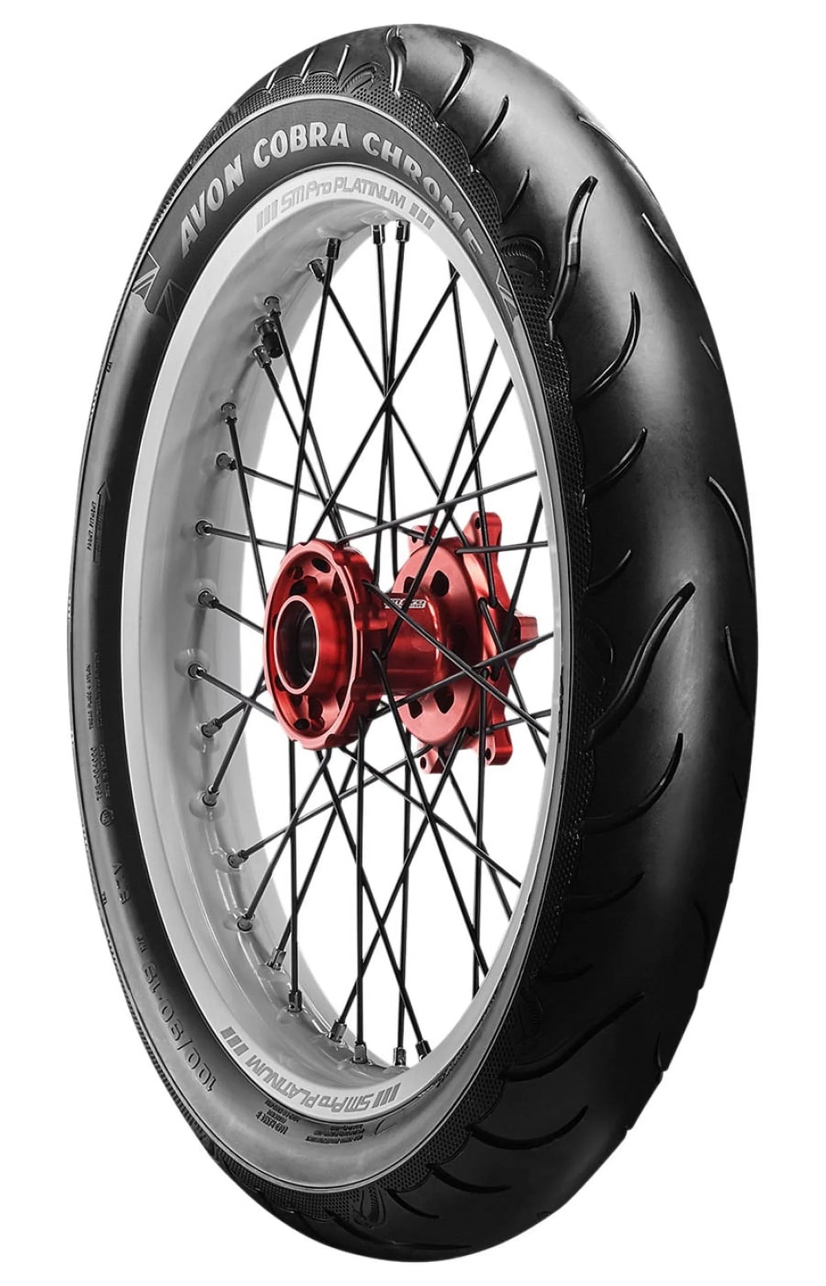 AV91 Front (638177) 130/80B17 Tire Chrome Cobra Avon