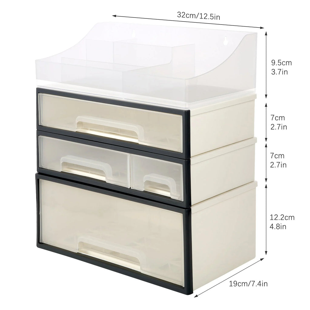 Pieces, 5 box storage Organizer, [TFAC] Transparent 4 use, 4 ROSELIFE multi-scene Slots, for Drawers, Desktop Organize