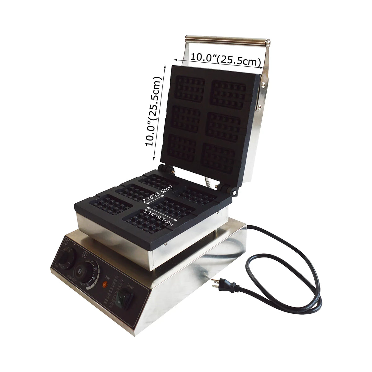 Grid 6Pcs Electric Grid Nonstick Machine Baking Commercial Waffle INTSUPERMAI Keli Scones Oven Six Machine