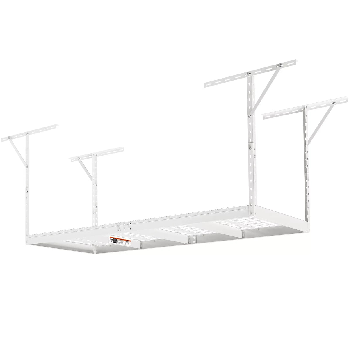 36x96in VEVOR 600lbs Garage Rack Ceiling Adjustable Storage White Rack Overhead