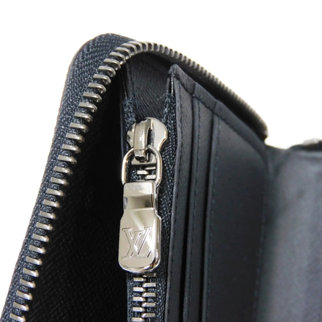 Zippy (Good) Billfold LOUIS Vertical Pre-Owned Eclipse VUITTON Round Long Logo Noir M62295 Zipper Monogram Men's Wallet LV