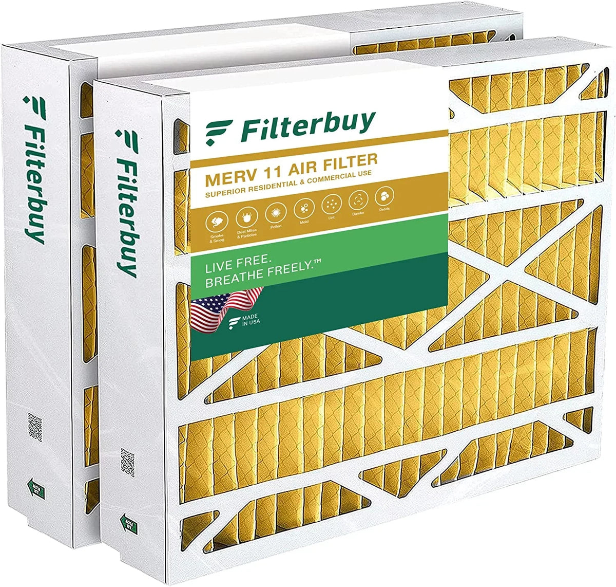 X8790 Pleated Lennox 11 Air PCO14-23 Filterbuy 20x21x5 for / Furnace AC MERV Filters (2-Pack) HVAC