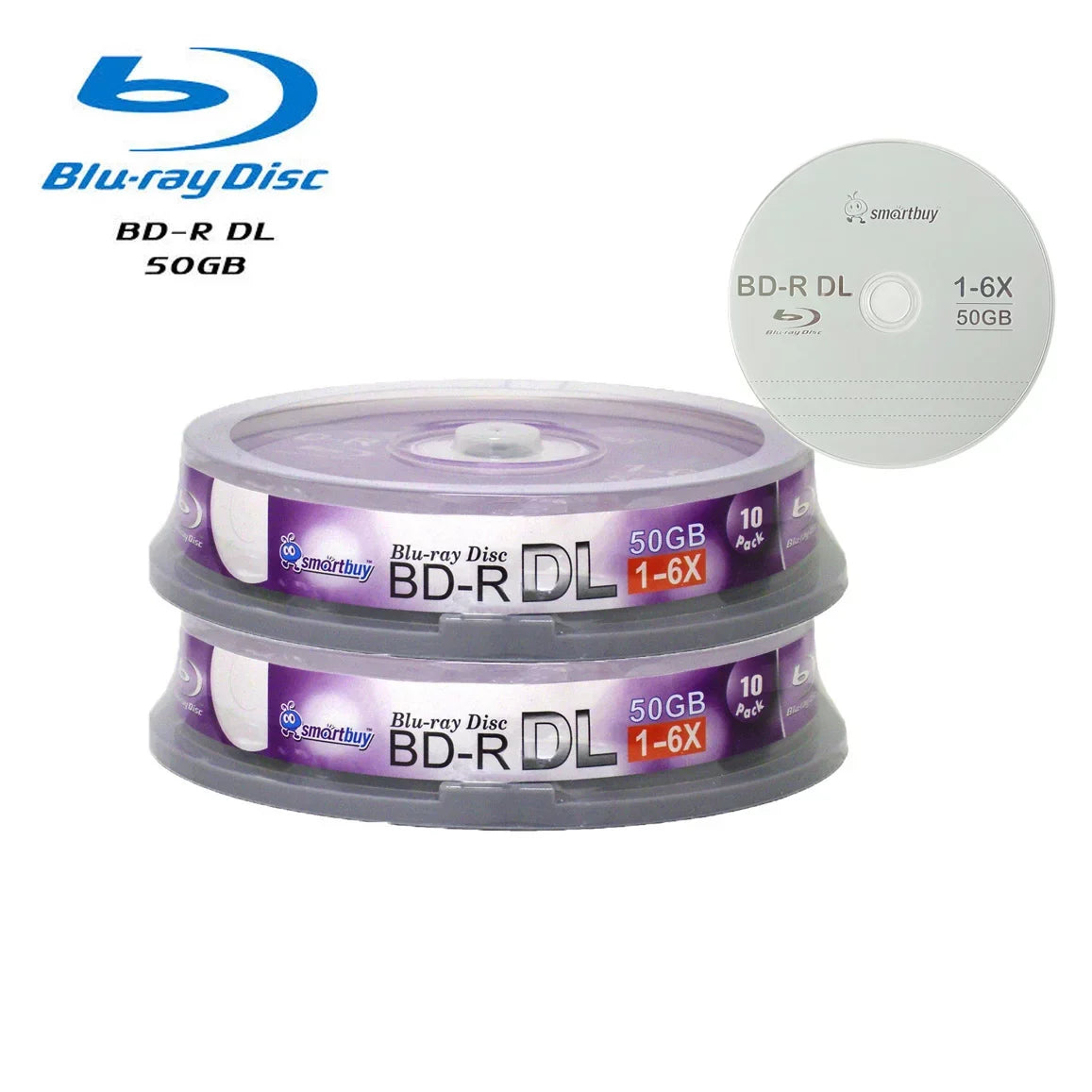 Double BD-R 20-Disc Layer 6x Blu-ray Dual Layer Smart Video Surface Top Data Blank Media Dl Recordable 50GB Logo Buy Disc