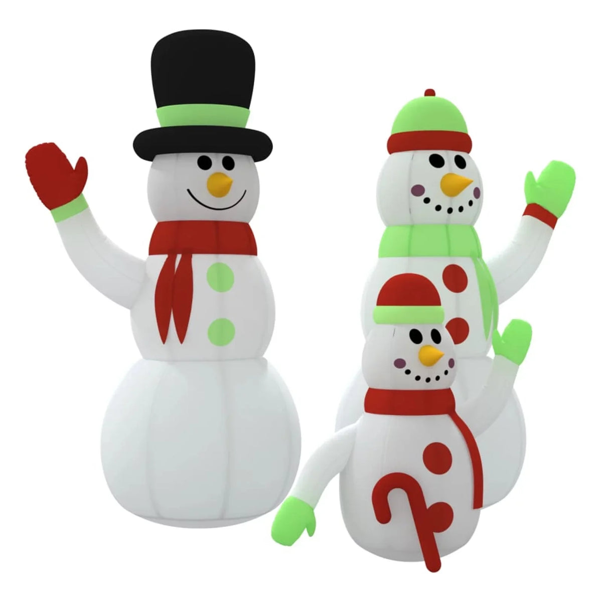 LEDs Inflatable ft 12 Family Aibecy with Snowman