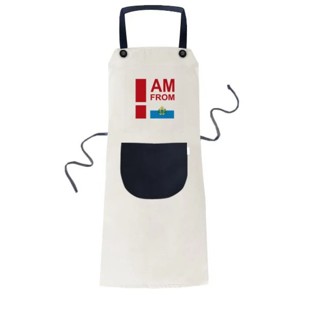 Art Kitchen Adjustable Am Pocket From Linen Deco San Fashion Pinafore Marino Apron Bib I Cotton BBQ