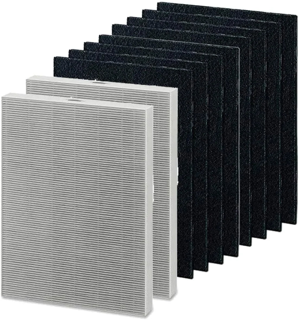 Compatible Carbon Replacement Air HEPA 8 Merchandise Purifier Fellowes Model and 2 Filters Mecca to 9287101 with AeraMax 190/200/DB55/DX55. Compared 200 Part Pre-Filters