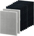 Compatible Carbon Replacement Air HEPA 8 Merchandise Purifier Fellowes Model and 2 Filters Mecca to 9287101 with AeraMax 190/200/DB55/DX55. Compared 200 Part Pre-Filters