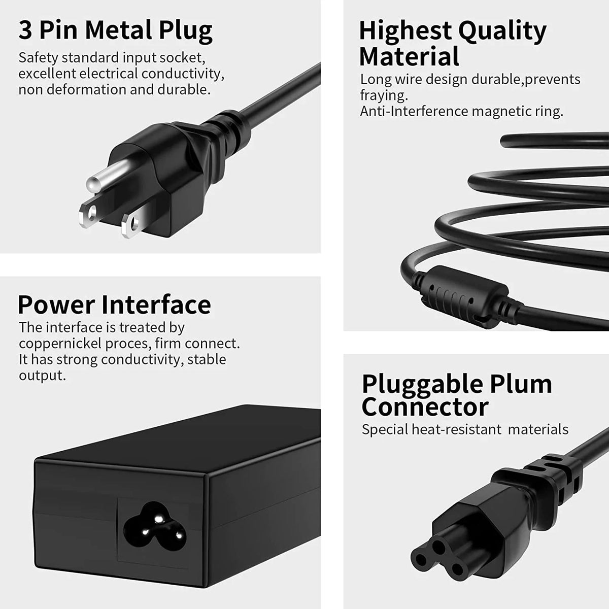 P54G 65W/45W P55F P32E P24T New P20T P75F AC P30E P51F for P58F P25T P60G P28E Dell P57G P69G Inspiron Charger P66F