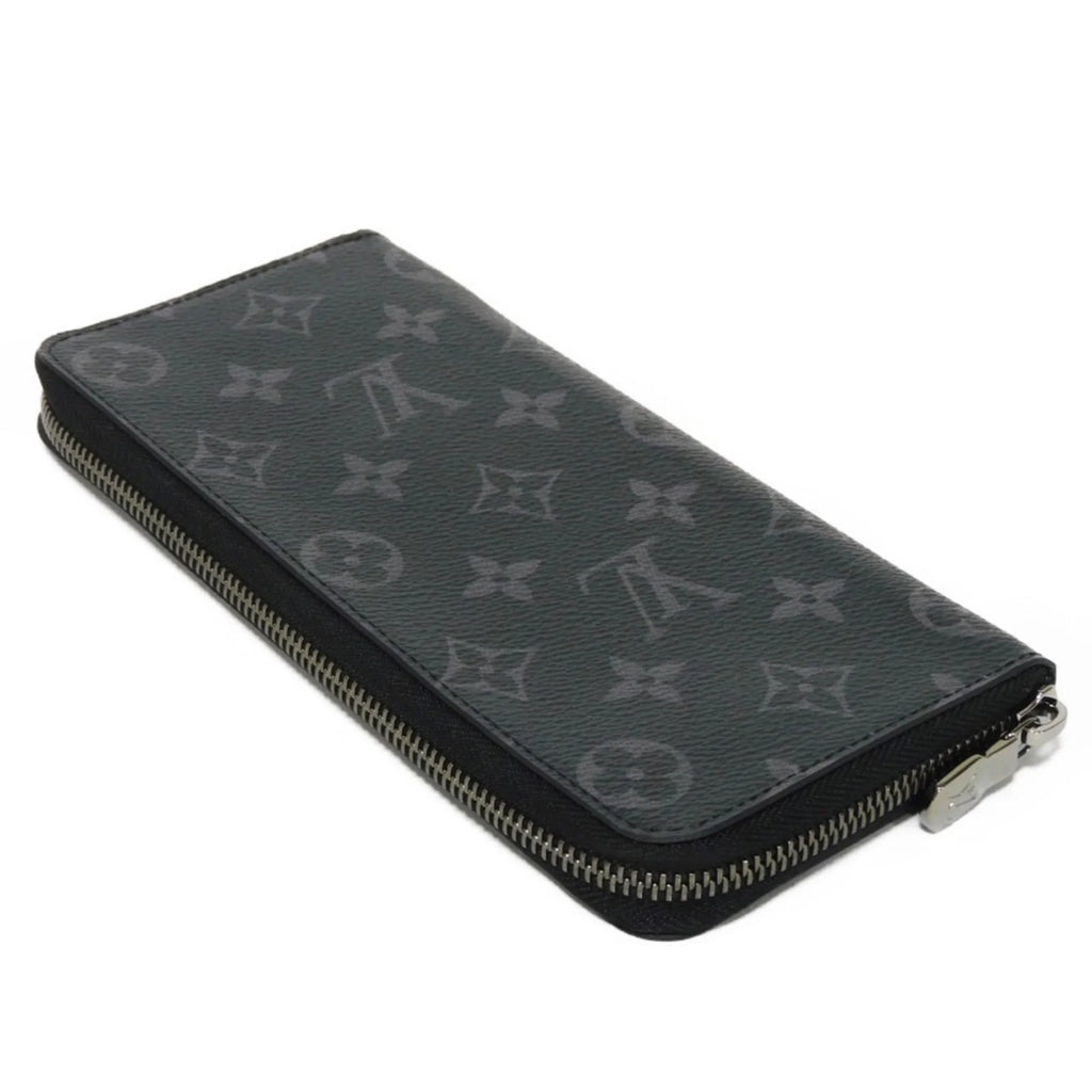 Zippy (Good) Billfold LOUIS Vertical Pre-Owned Eclipse VUITTON Round Long Logo Noir M62295 Zipper Monogram Men's Wallet LV