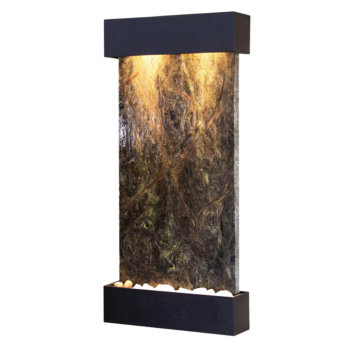 Black WCS1705 Creek Wall Whispering Fountain Green Adagio Marble Textured