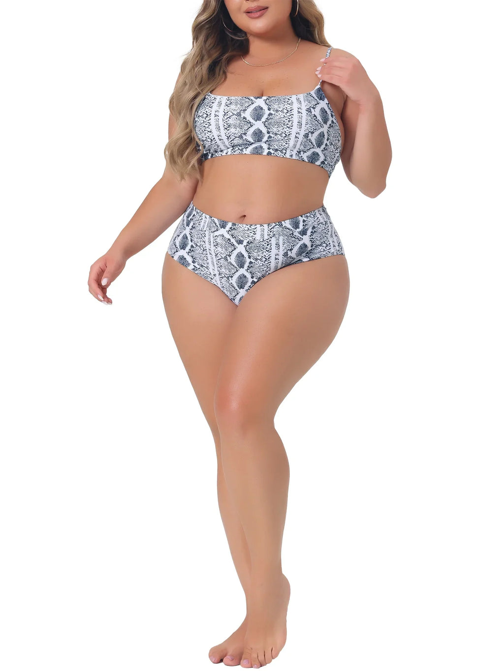 Suits Swimsuits Crop Waisted Bathing Plus Swimwear Size Piece Women Agnes Bikini Top Orinda High for Two Set