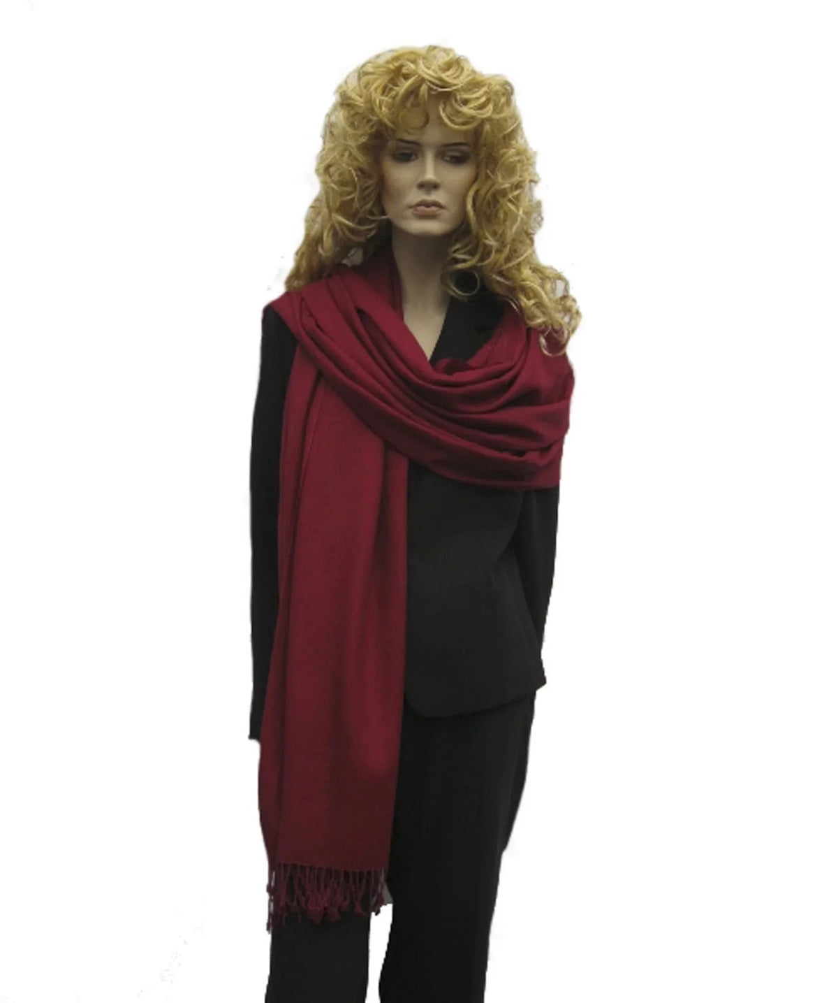 Shawl) (Wine Shawl/Cashmere Scarf/Wool/Silk Shawl/Shawls/Scarf/Scarves/Wrap/Stole/Muffler/Cape/Ruana/Blanket/Throw/Pashmina Red Regular