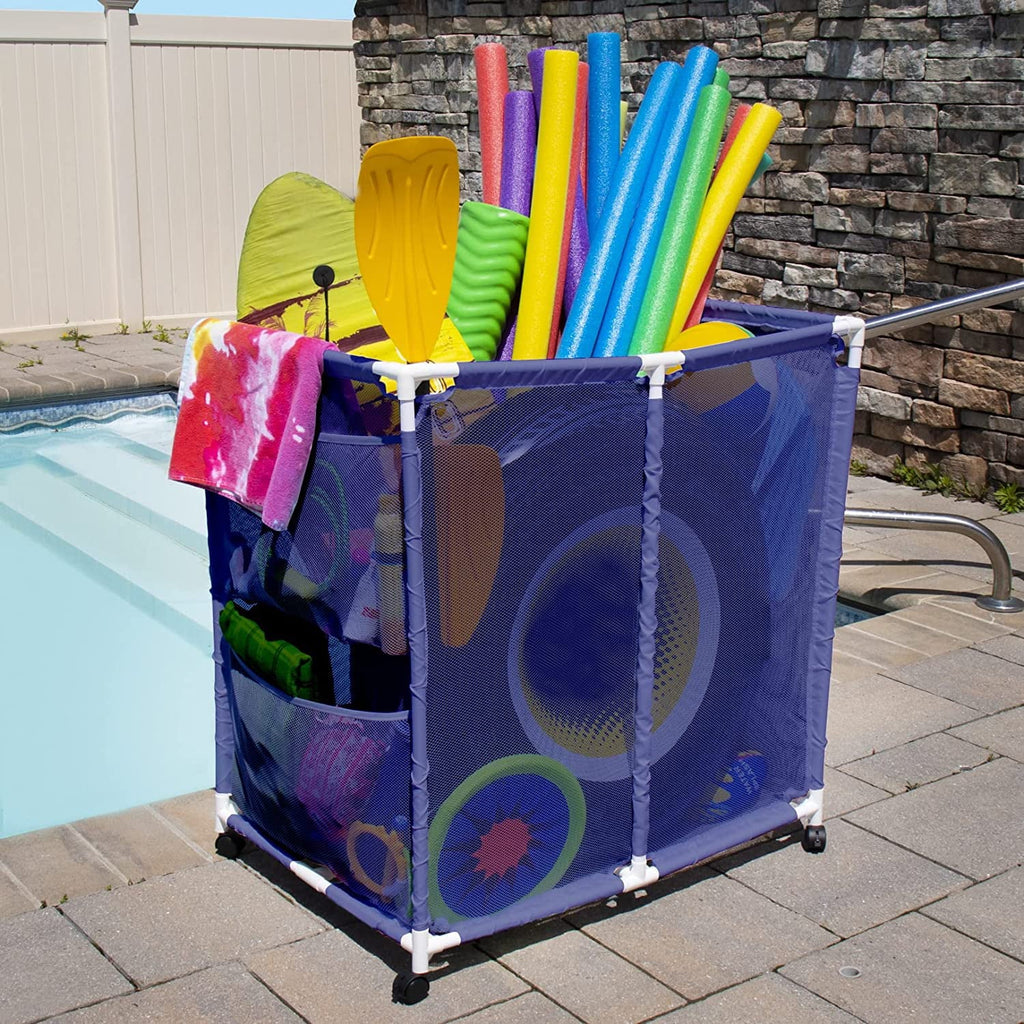 Mesh White Balls, Large, Yours W and 37.5" Rolling Floats, Toys L Equipment Style Bin, 25.4" (35" Organizer Blue Pool Essentially H), Storage 455102 / x x