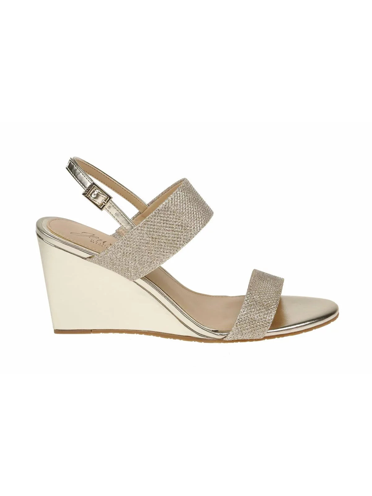 Wedge Nisa Womens Metallic Glitter Mischka Badgley Sandals Jewel