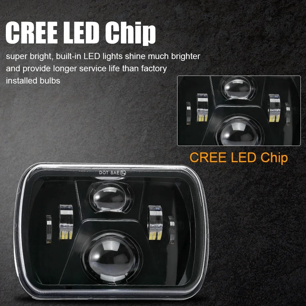 H6054LL for Sunpie Clear 7x6 6053 6052 H5054 inch Wrangler 5x7 Headlights Jeep Lens Cherokee (2pcs/set) XJ YJ H6054 LED