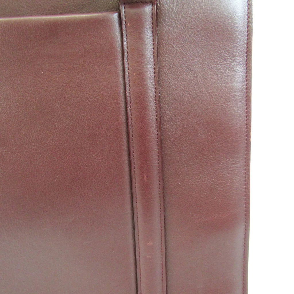 Tote Leather Women's Cartier Bordeaux Pre-Owned Bag (Good) Cabochon