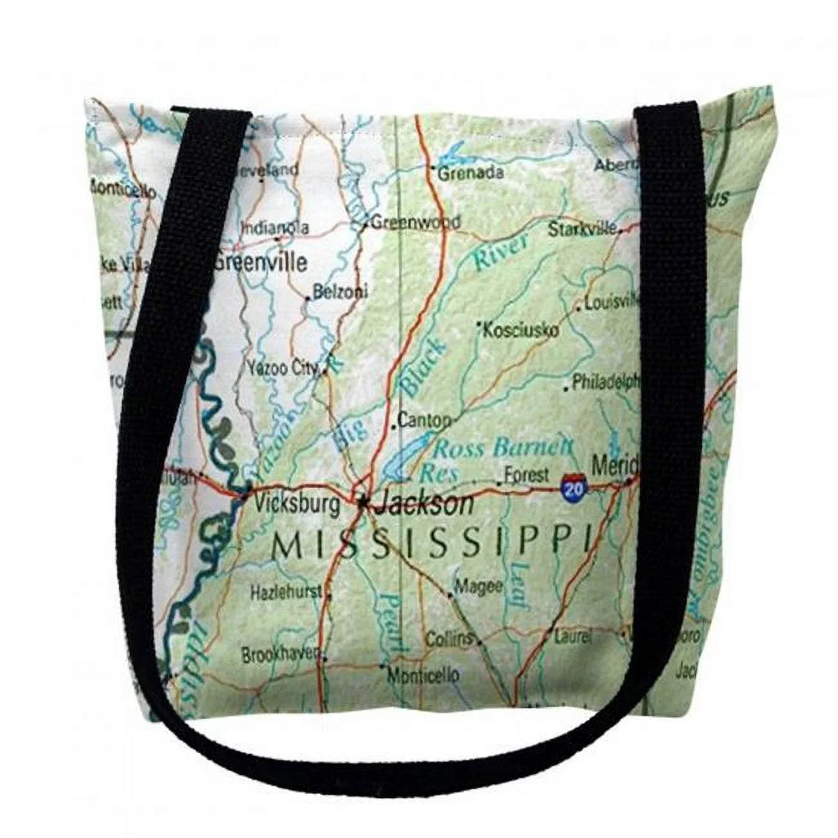 Betsy Bag 16 Nautical Madison x Mississippi Tote Map - Medium Drake TY321M 16 in.