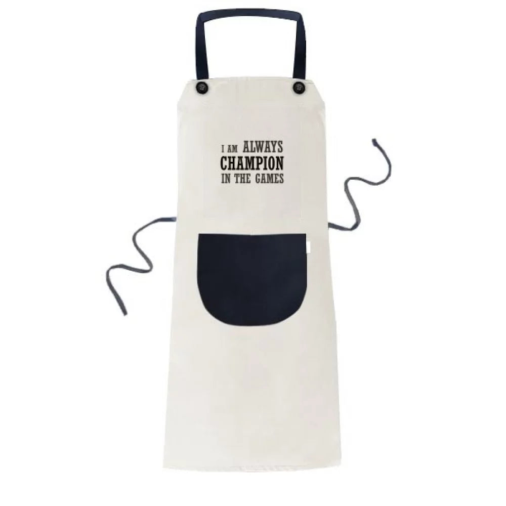 One I Linen Bib The In Best Adjustable BBQ Am Cotton Always Kitchen Apron Games Pinafore Pocket