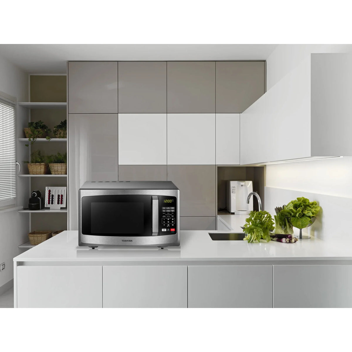 Microwave, ML2-EM25PAESS Cu. Steel Ft. 0.9 Stainless Toshiba