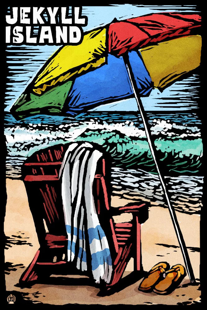 (19x27 Scratchboard Georgia, Made 500 Premium Beach in Puzzle inches, and Chair, Piece Adults Family, for Jekyll USA) Jigsaw Island,