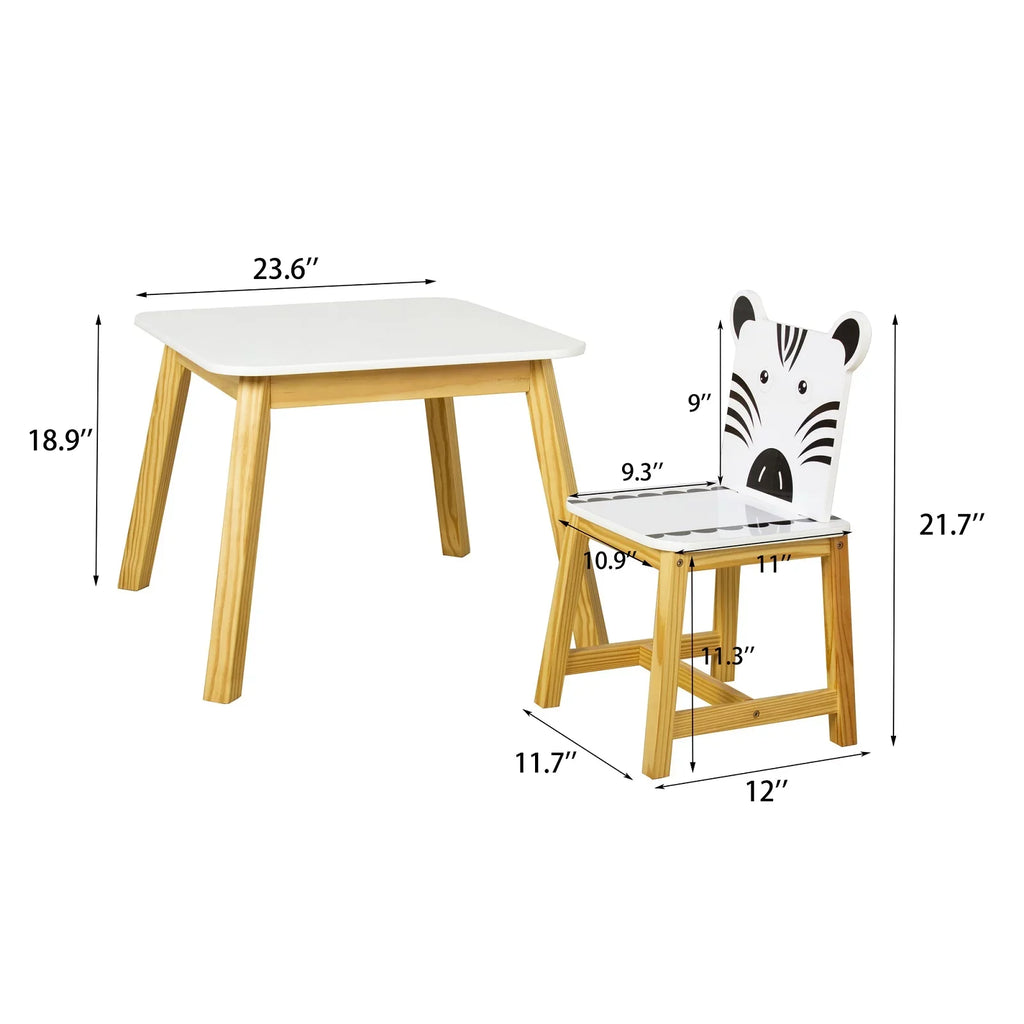 5 Drawing Kids Animals for Wood Table Chair Learning Piece Toddler 4 Crafts White Cartoon Set and Table Playing with Chairs Kids Set Table