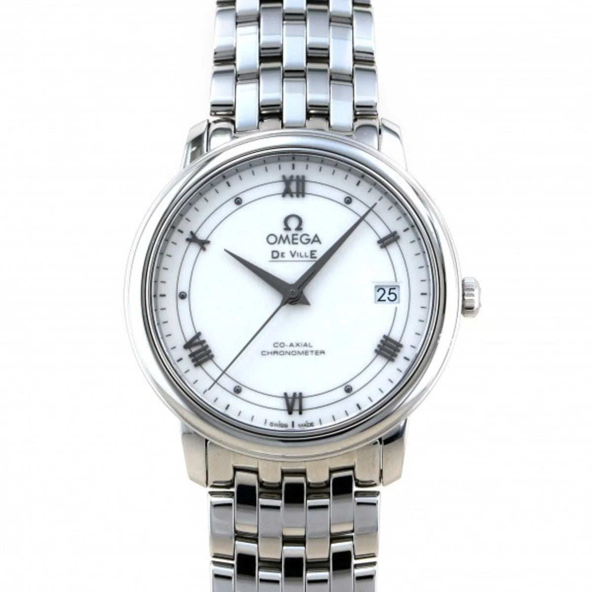 Pre-Owned Omega Silver 424.10.37.20.04.001 Ville Watch OMEGA Dial Women's Co-Axial (Good) Chronometer De