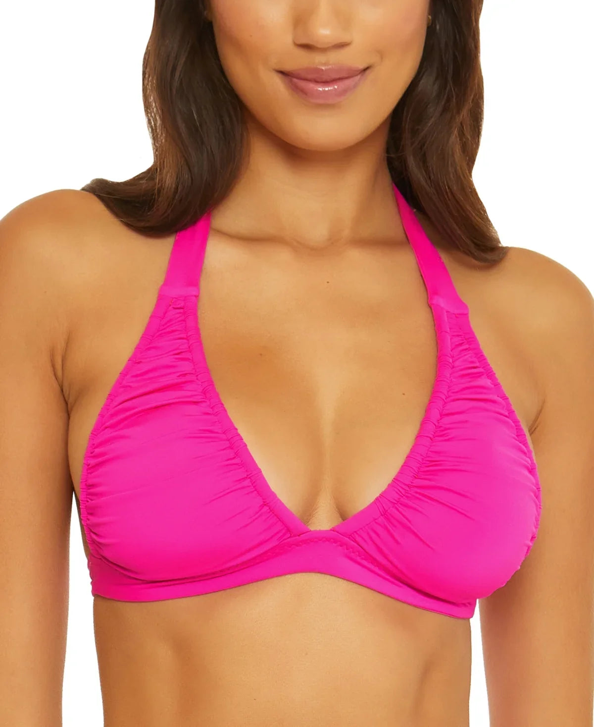 FLAMBE Large Top, US Rebecca PINK Bikini Swim Halter Becca Virtue by Santorini