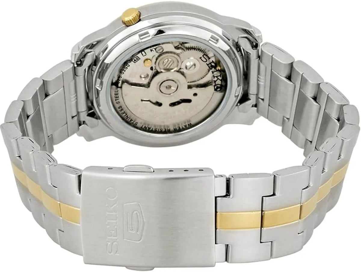 Men's Stainless SNKL84 5 Steel Tone Dial Automatic Seiko Two Watch White